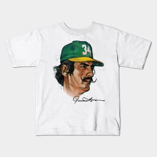 Rollie Fingers Oakland Bust Kids T-Shirt